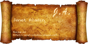 Jenet Aladin névjegykártya